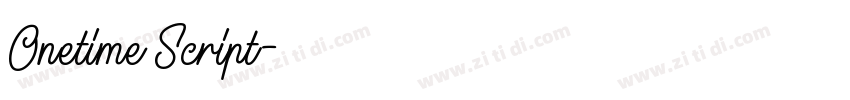Onetime Script字体转换